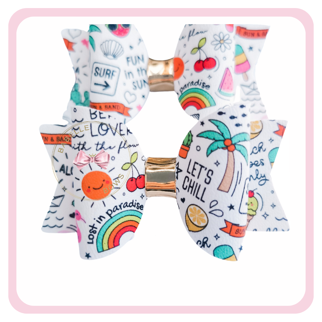 Fun in the Sun Holiday Pigtail Hair Bows