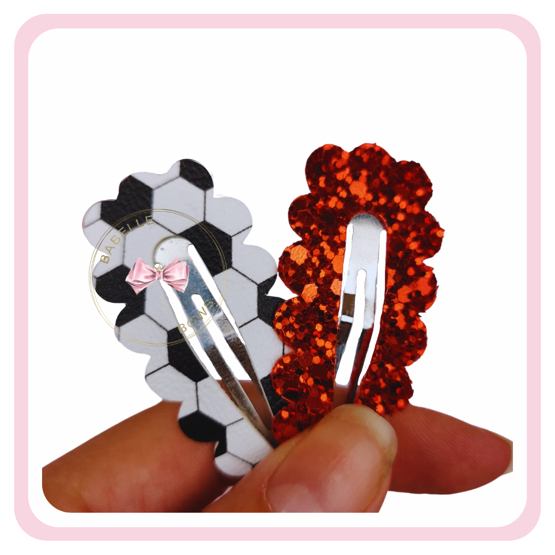 England Football World Cup Hair Bow and Snap Clips