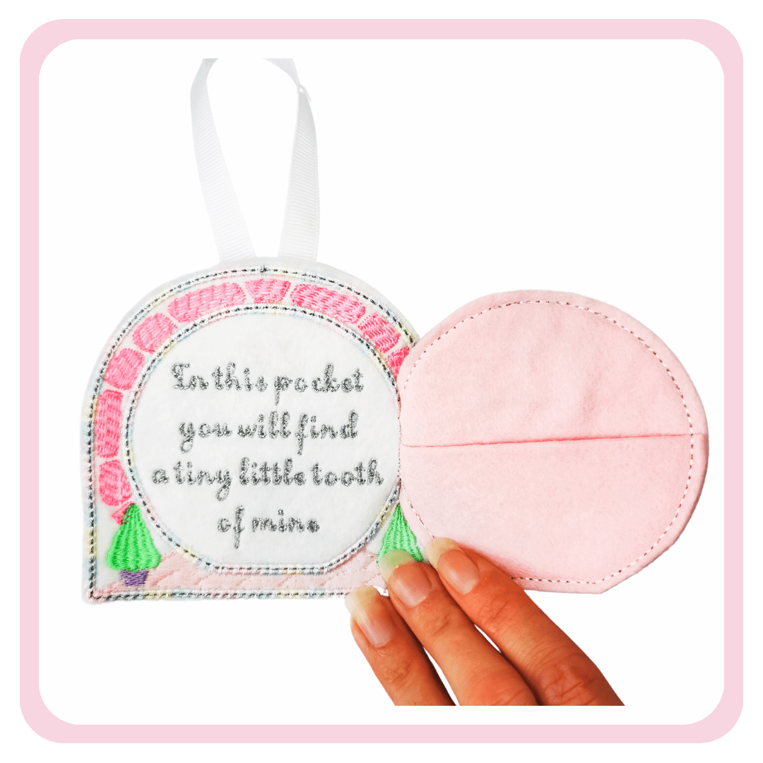 BaBelle Bows Costumes & Accessories Pink Embroidered Tooth Fairy Door