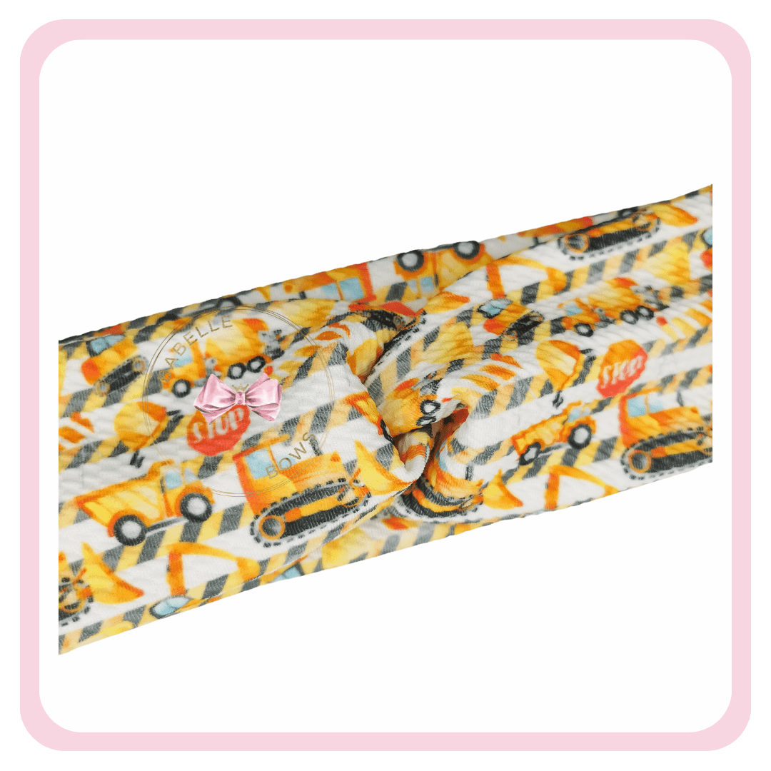 BaBelle Bows Earmuffs Diggers & Trucks Headwrap