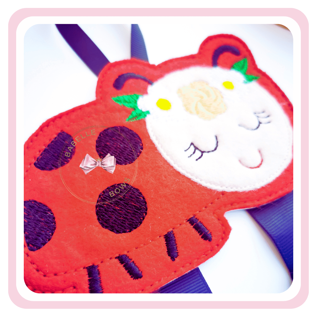 BaBelle Bows Hair Accessories Organiser Embroidered Ladybird Hair Bow Holder