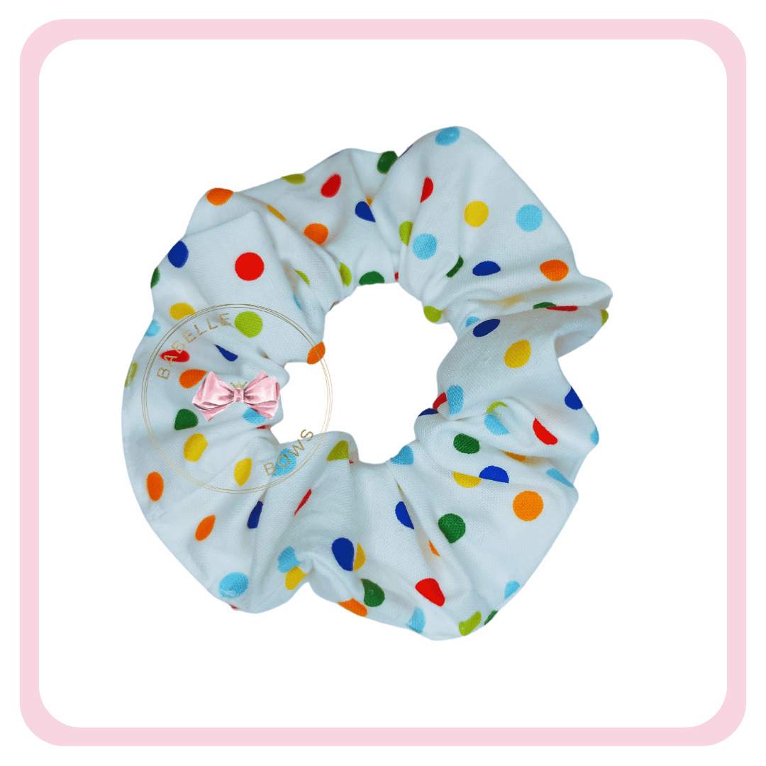 BaBelle Bows Hair Care Wraps Polka Dot Cotton Scrunchie