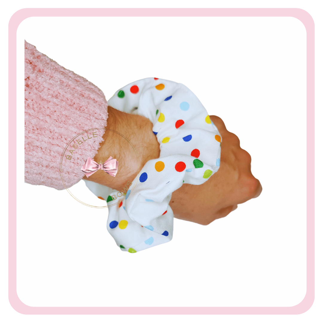 BaBelle Bows Hair Care Wraps Polka Dot Cotton Scrunchie