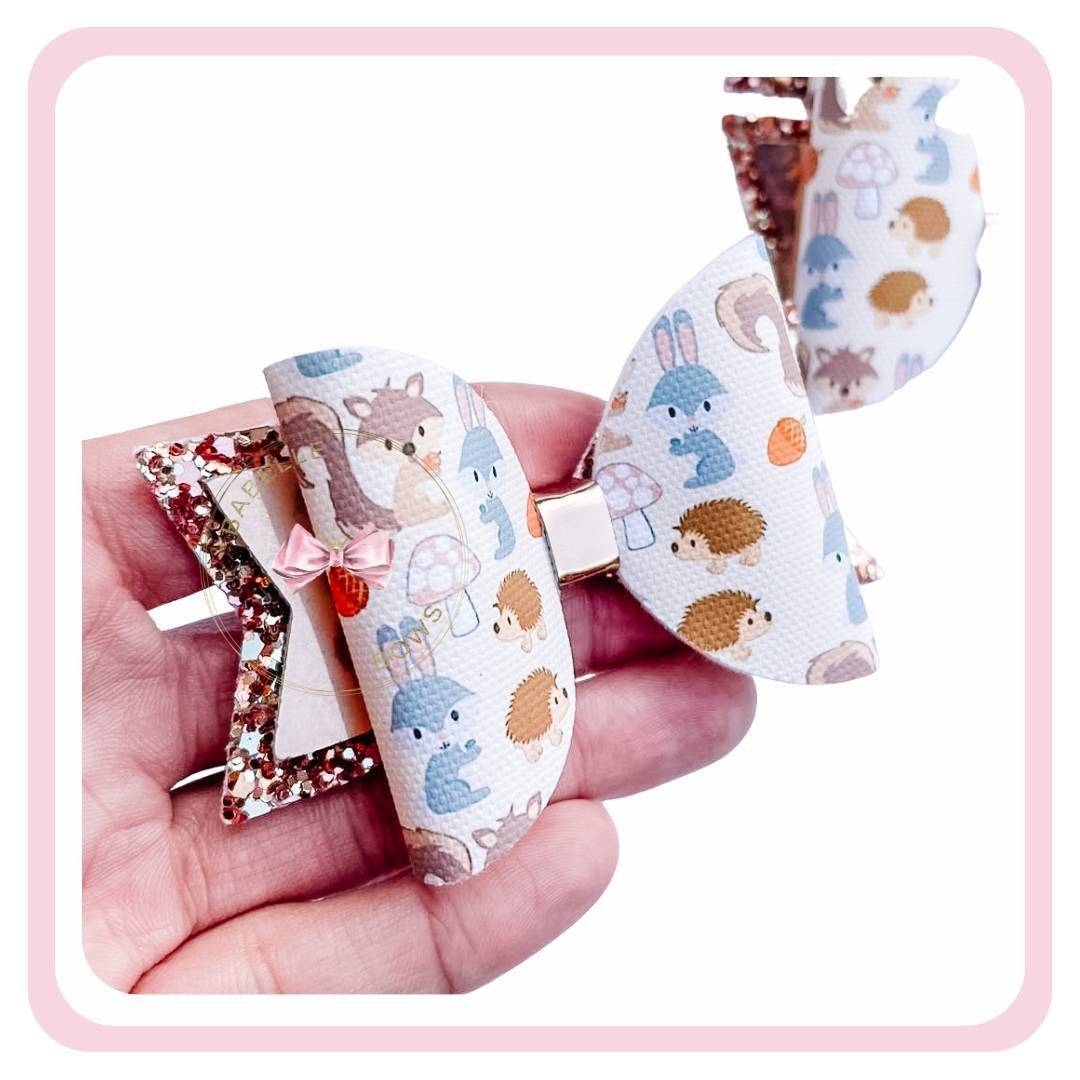 BaBelle Bows Hair Claws & Clips Woodland Animals Autumnal Hair Bow