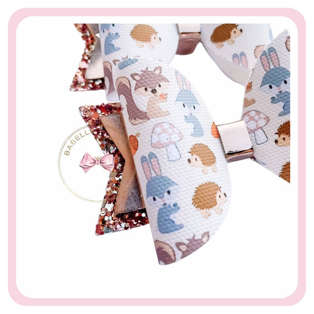 BaBelle Bows Hair Claws & Clips Woodland Animals Autumnal Hair Bow