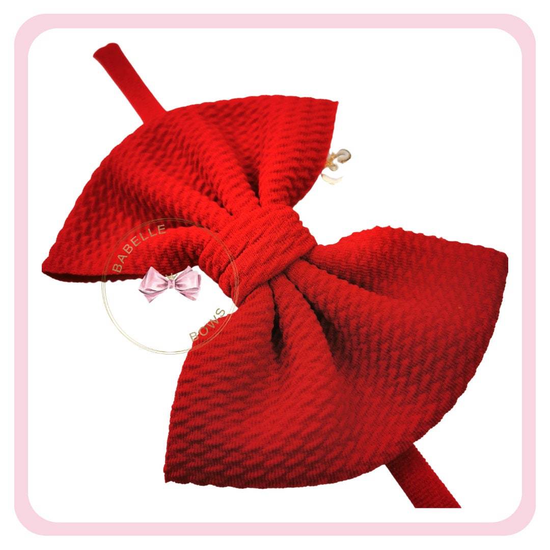 BaBelle Bows Headbands 4 Inch Red Bullet Bow Baby Headband