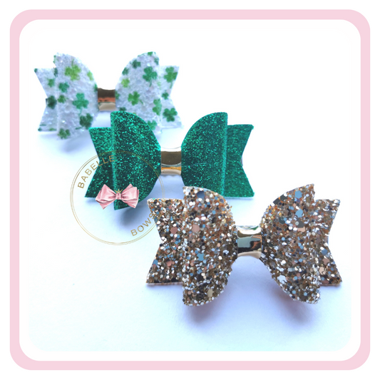 Clover Fields Trio of Pigtail Hair Bows