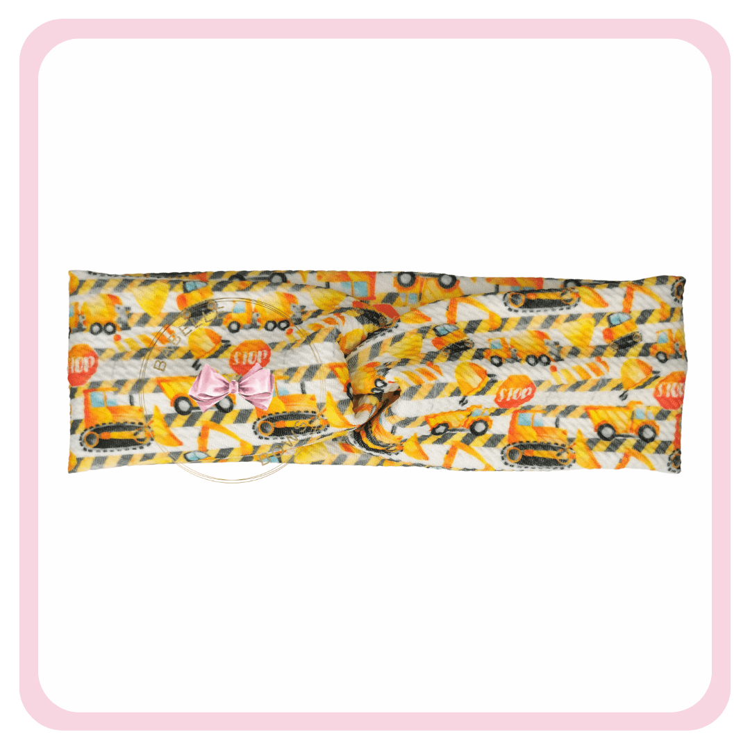 BaBelle Bows Earmuffs Diggers & Trucks Headwrap