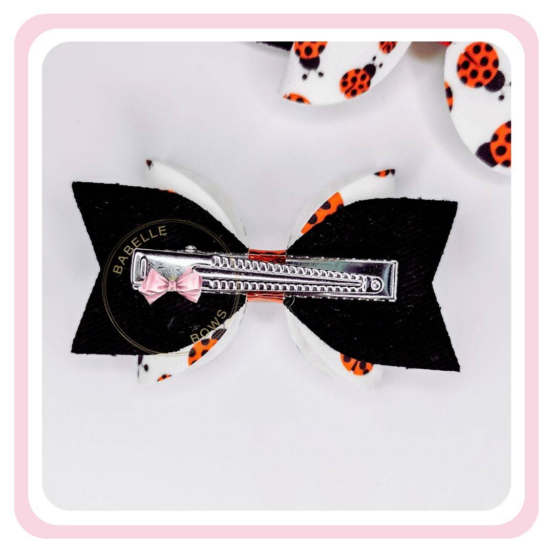 BaBelle Bows Hair Claws & Clips Ladybird Print Hair Bow